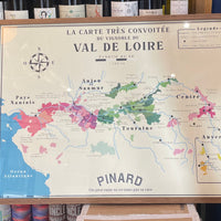 Map of the Loire Valley vineyards