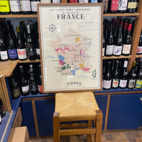 Map of the vineyards of France