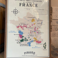 Map of the vineyards of France