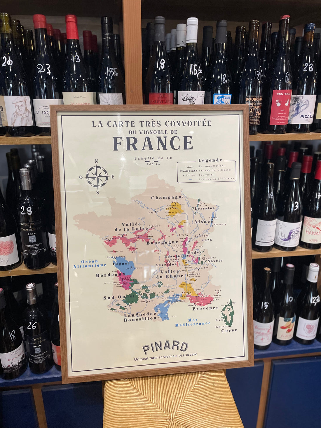 Map of the vineyards of France